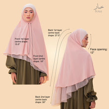 Load image into Gallery viewer, Haniya asymmetrical Khimar with lace (2 types of lace)