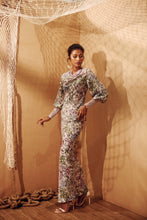 Load image into Gallery viewer, FORSYTHIA nude floral cowl neck Kurong