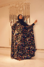 Load image into Gallery viewer, TALIHA black floral night beauty flare dress