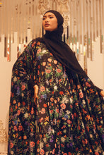 Load image into Gallery viewer, TALIHA black floral night beauty flare dress