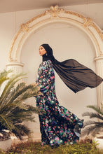 Load image into Gallery viewer, ZARIA black blooming flower Jubah