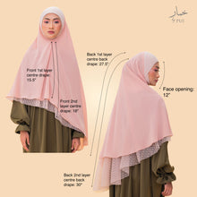 Load image into Gallery viewer, Haniya asymmetrical Khimar with lace (2 types of lace)
